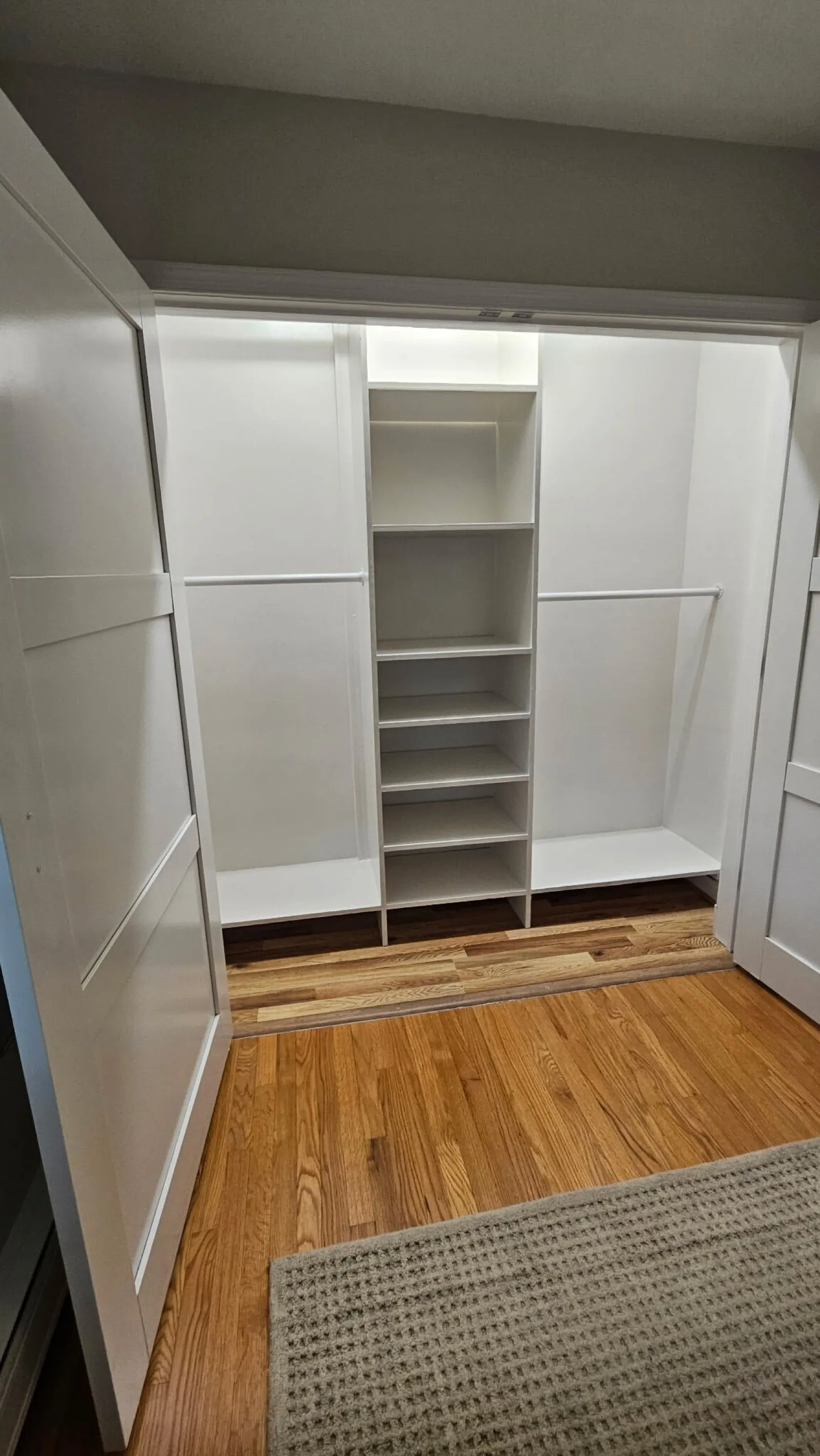Custom closet built-in shelving installed