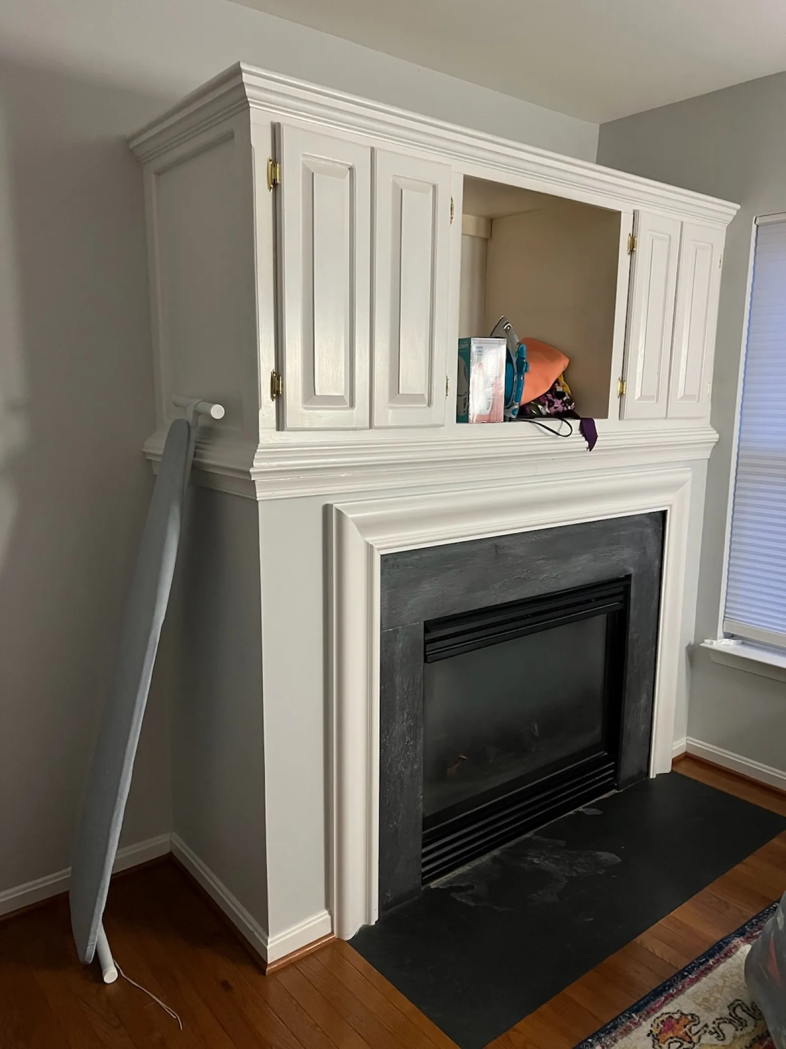 Fireplace mantel and trim carpentry